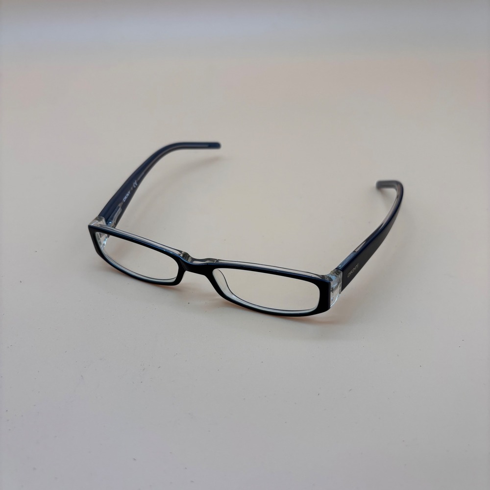 DKNY DY4516 Navy Blue Clear Rectangular Eyeglasses Frames only 49-16-135 Womens
